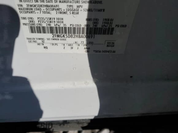 ✅ 2017 Ford Flex Limited • VIN: 2FMGK5D82HBA00691 • Lot: 89564445. Listed on Copart with 93,978 mi. Free auction sales archive from the USA and detailed vehicle history report at DreamBid. Image 13.