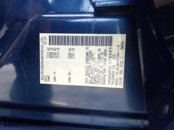 ✅ 2014 Nissan Maxima SV • VIN: 1N4AA5AP2EC478989 • Lot: 61805745. Listed on Copart with 131,263 mi. Free auction sales archive from the USA and detailed vehicle history report at DreamBid. Image 10.