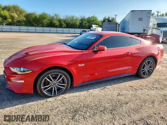 ✅ 2019 Ford Mustang GT • VIN: 1FA6P8CF2K5201804 • Lot: 68896585. Listed on Copart with 72,687 mi. Free auction sales archive from the USA and detailed vehicle history report at DreamBid. Image 1.