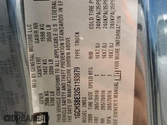 ✅ 2016 Chevrolet Colorado 2WD WT • VIN: 1GCHSBE32G1193879 • Лот: 76159404. Опубликован ранее на Copart с пробегом 58 959 миль. Бесплатный доступ к архиву аукционных продаж из США и подробный отчёт об истории автомобиля на DreamBid. Изображение 13.