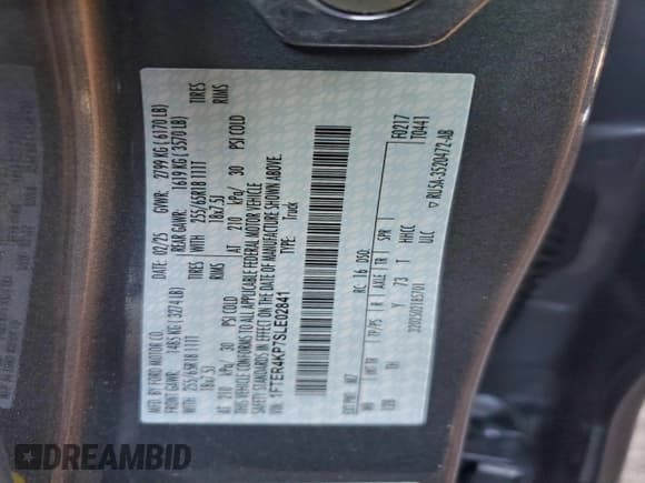 ✅ 2025 Ford Ranger Lariat • VIN: 1FTER4KP7SLE02841 • Lot: 96258395. Wystawiony na Copart z przebiegiem 2 436 mil. Bezpłatny archiwum sprzedaży aukcyjnych z USA i szczegółowy raport historii pojazdu na DreamBid. Zdjęcie 13.