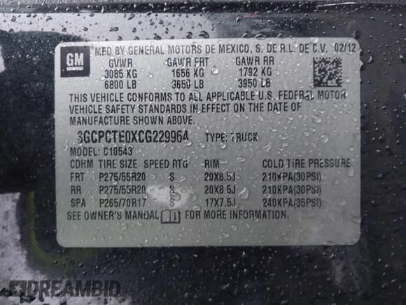 ✅ 2012 Chevrolet Silverado 1500 LTZ • VIN: 3GCPCTE0XCG229964 • Lot: 41476181. Wystawiony na IAAI z przebiegiem 217 334 mil. Bezpłatny archiwum sprzedaży aukcyjnych z USA i szczegółowy raport historii pojazdu na DreamBid. Zdjęcie 9.