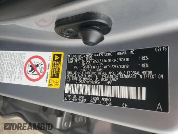 ✅ 2015 Toyota Highlander XLE • VIN: 5TDKKRFH0FS069457 • Lot: 90625155. Wystawiony na Copart z przebiegiem 200 707 mil. Bezpłatny archiwum sprzedaży aukcyjnych z USA i szczegółowy raport historii pojazdu na DreamBid. Zdjęcie 14.