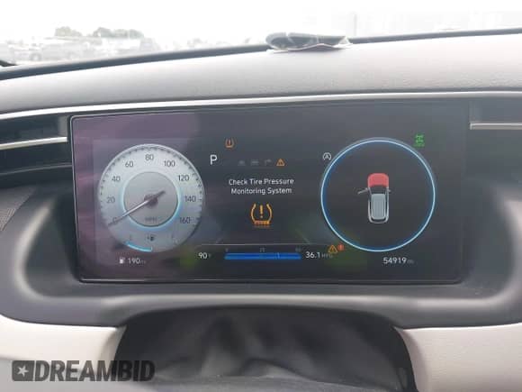 2023 Hyundai Tucson Limited z VIN 5NMJECAE1PH190001, wystawiony jako IAAI lot #43064225 z przebiegiem 54 919 mil mil oraz . Historia ofert i sprzedaży dostępna na DreamBid. Obrazek 7.