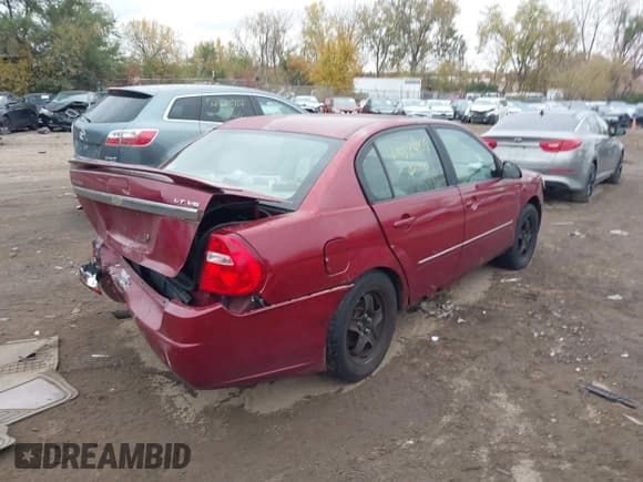 ✅ 2006 Chevrolet Malibu 2LT • VIN: 1G1ZT51876F166482 • Lot: 43584159. Listed on IAAI with Not provided. Free auction sales archive from the USA and detailed vehicle history report at DreamBid. Image 4.