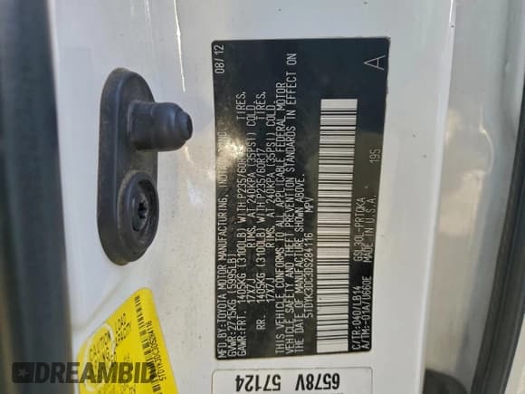 ✅ 2013 Toyota Sienna XLE • VIN: 5TDYK3DC3DS284116 • Lot: 95488785. Wystawiony na Copart z przebiegiem 137 694 mil. Bezpłatny archiwum sprzedaży aukcyjnych z USA i szczegółowy raport historii pojazdu na DreamBid. Zdjęcie 14.