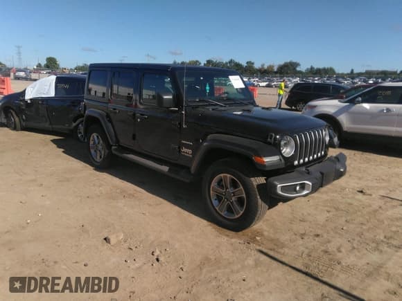 ✅ 2021 Jeep Wrangler Unlimited Sahara • VIN: 1C4HJXEG4MW506447 • Lot: 37418105. Listed on IAAI with 38,973 mi. Free auction sales archive from the USA and detailed vehicle history report at DreamBid. Image 1.