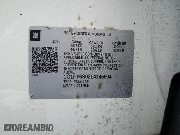 2020 Chevrolet Bolt EV LT z VIN 1G1FY6S02L4145694, wystawiony jako Copart lot #42315724 z przebiegiem 69 456 mil mil oraz . Historia ofert i sprzedaży dostępna na DreamBid. Obrazek 12.