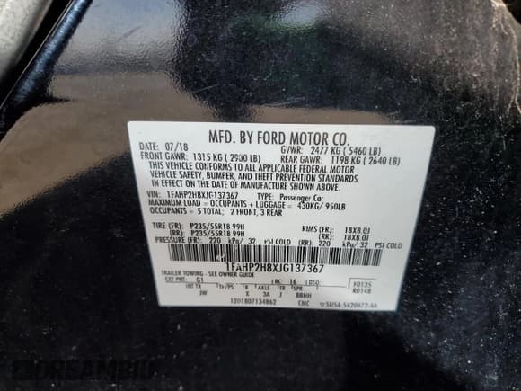 ✅ 2018 Ford Taurus SEL • VIN: 1FAHP2H8XJG137367 • Lot: 52422525. Listed on Copart with 119,486 mi. Free auction sales archive from the USA and detailed vehicle history report at DreamBid. Image 12.