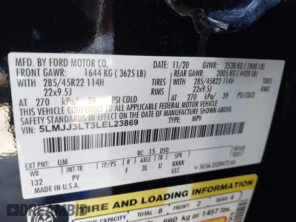 ✅ 2020 Lincoln Navigator Reserve • VIN: 5LMJJ3LT3LEL23869 • Лот: 43135913. Опубликован ранее на IAAI с пробегом 35 793 миль. Бесплатный доступ к архиву аукционных продаж из США и подробный отчёт об истории автомобиля на DreamBid. Изображение 9.