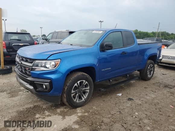 2022 Chevrolet Colorado 4WD Z71 z VIN 1GCHTDEN1N1197784, wystawiony jako Copart lot #63993685 z przebiegiem 35 709 mil mil oraz Szkoda całkowita • Salvage title. Historia ofert i sprzedaży dostępna na DreamBid. Obrazek 1.