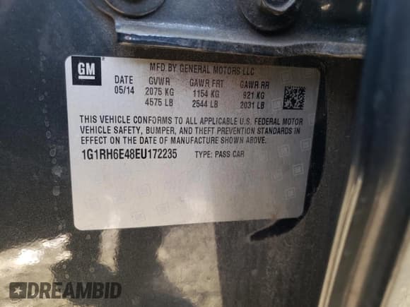 ✅ 2014 Chevrolet Volt • VIN: 1G1RH6E48EU172235 • Lot: 75490364. Wystawiony na Copart z przebiegiem 85 754 mil. Bezpłatny archiwum sprzedaży aukcyjnych z USA i szczegółowy raport historii pojazdu na DreamBid. Zdjęcie 13.