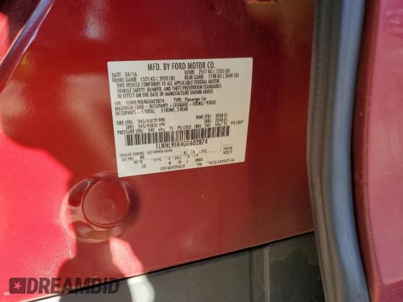 ✅ 2016 Lincoln MKS • VIN: 1LNHL9EK4GG602874 • Лот: 90439415. Опубликован ранее на Copart с пробегом 75 376 миль. Бесплатный доступ к архиву аукционных продаж из США и подробный отчёт об истории автомобиля на DreamBid. Изображение 12.