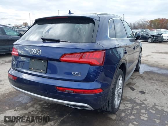 ✅ 2018 Audi Q5 Premium Plus • VIN: WA1BNAFY8J2203232 • Lot: 43659028. Listed on IAAI with 105,035 mi. Free auction sales archive from the USA and detailed vehicle history report at DreamBid. Image 4.