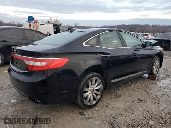 2012 Hyundai Azera with VIN KMHFH4JG5CA122921, listed as a Copart auction lot 86090934 with 95,262 mi miles and Salvage title. Bid and sale history available at DreamBid. Image 3.