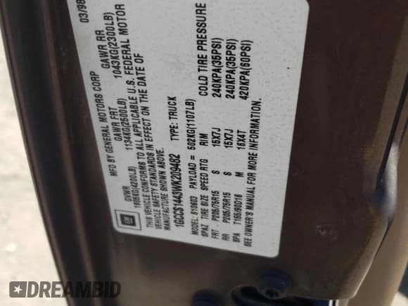 ✅ 1998 Chevrolet S-10 LS • VIN: 1GCCS1443WK209482 • Лот: 60480634. Опубликован ранее на Copart с пробегом 126 552 миль. Бесплатный доступ к архиву аукционных продаж из США и подробный отчёт об истории автомобиля на DreamBid. Изображение 12.