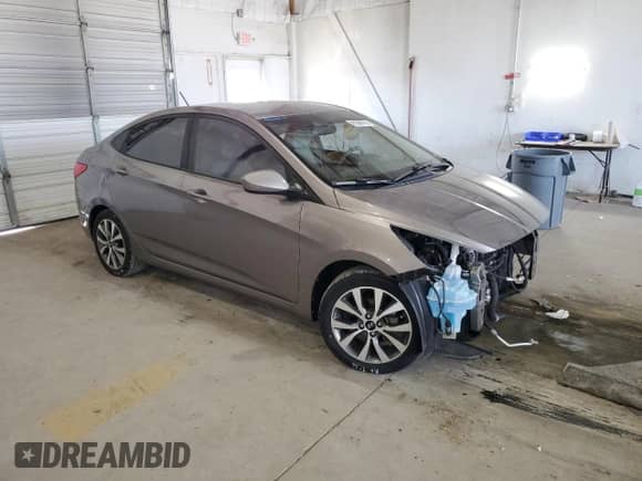 2017 Hyundai Accent SE with VIN KMHCT4AE0HU358432, listed as a Copart auction lot 91069795 with 76,912 mi miles and Salvage title. Bid and sale history available at DreamBid. Image 4.