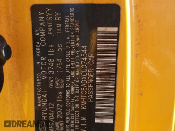 ✅ 2012 Hyundai Veloster w/Red Int • VIN: KMHTC6ADXCU074544 • Lot: 82261864. Wystawiony na Copart z przebiegiem 188 634 mil. Bezpłatny archiwum sprzedaży aukcyjnych z USA i szczegółowy raport historii pojazdu na DreamBid. Zdjęcie 14.