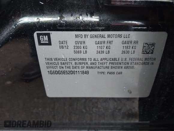 ✅ 2013 Cadillac CTS Luxury • VIN: 1G6DG5E52D0111849 • Lot: 42130235. Wystawiony na IAAI z przebiegiem 129 993 mil. Bezpłatny archiwum sprzedaży aukcyjnych z USA i szczegółowy raport historii pojazdu na DreamBid. Zdjęcie 9.