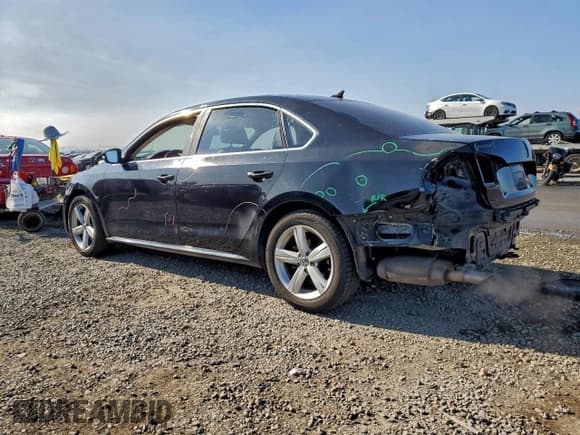 ✅ 2012 Volkswagen Passat SE • VIN: 1VWBP7A30CC107085 • Lot: 93775855. Listed on Copart with 100,887 mi. Free auction sales archive from the USA and detailed vehicle history report at DreamBid. Image 2.