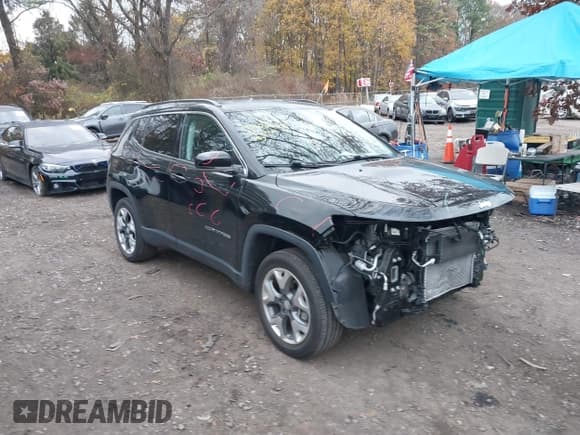 ✅ 2020 Jeep Compass Limited • VIN: 3C4NJDCB4LT246337 • Lot: 43676681. Listed on IAAI with 26,378 mi. Free auction sales archive from the USA and detailed vehicle history report at DreamBid. Image 1.