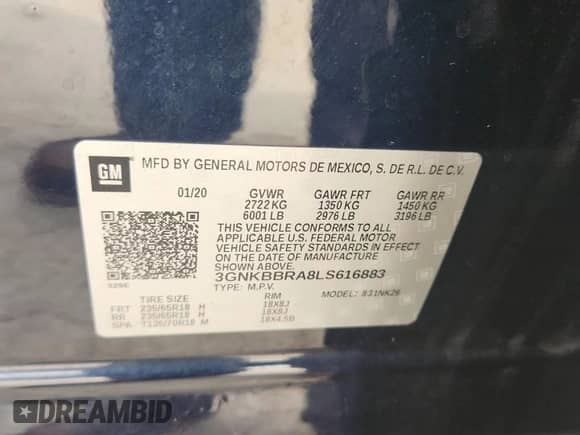 2020 Chevrolet Blazer LT z VIN 3GNKBBRA8LS616883, wystawiony jako Copart lot #61484815 z przebiegiem 85 654 mil mil oraz Szkoda całkowita • Salvage title. Historia ofert i sprzedaży dostępna na DreamBid. Obrazek 13.