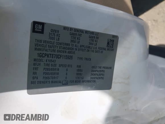 ✅ 2012 Chevrolet Silverado 1500 LTZ • VIN: 1GCPKTE70CF115926 • Lot: 43245274. Wystawiony na IAAI z przebiegiem 326 742 mil. Bezpłatny archiwum sprzedaży aukcyjnych z USA i szczegółowy raport historii pojazdu na DreamBid. Zdjęcie 9.