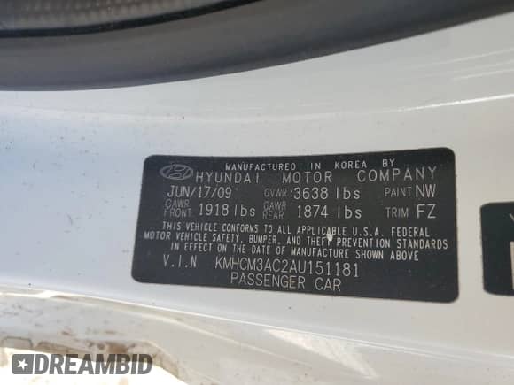 ✅ 2010 Hyundai Accent GS • VIN: KMHCM3AC2AU151181 • Lot: 76414914. Wystawiony na Copart z przebiegiem 176 226 mil mil. Skorzystaj z bezpłatnego archiwum sprzedaży aukcyjnych z USA i zobacz szczegółowy raport historii pojazdu na DreamBid. Zdjęcie 13.