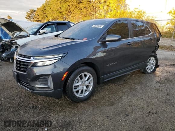 ✅ 2022 Chevrolet Equinox LT • VIN: 2GNAXKEV7N6106984 • Лот: 87268325. Опубликован ранее на Copart с пробегом 34 023 миль. Бесплатный доступ к архиву аукционных продаж из США и подробный отчёт об истории автомобиля на DreamBid. Изображение 1.
