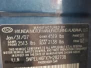 ✅ 2007 Hyundai Sonata SE • VIN: 5NPEU46FX7H282738 • Лот: 85968114. Опубликован ранее на Copart с пробегом 79 695 миль. Бесплатный доступ к архиву аукционных продаж из США и подробный отчёт об истории автомобиля на DreamBid. Изображение 12.