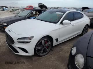 ✅ 2024 Genesis G70 Sport Advanced • VIN: KMTG54SE4RU139233 • Lot: 76180664. Wystawiony na Copart z przebiegiem 14 821 mil. Bezpłatny archiwum sprzedaży aukcyjnych z USA i szczegółowy raport historii pojazdu na DreamBid. Zdjęcie 1.