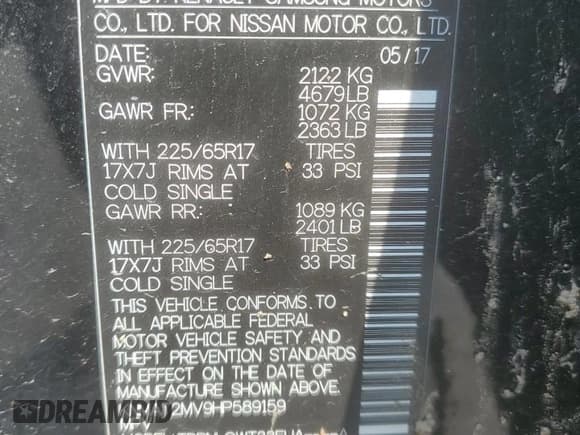 ✅ 2017 Nissan Rogue SV • VIN: KNMAT2MV9HP589159 • Lot: 59865825. Wystawiony na Copart z przebiegiem 113 254 mil. Bezpłatny archiwum sprzedaży aukcyjnych z USA i szczegółowy raport historii pojazdu na DreamBid. Zdjęcie 14.