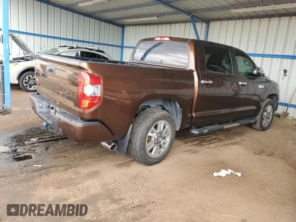 ✅ 2017 Toyota Tundra Platinum • VIN: 5TFAW5F11HX651690 • Lot: 69562075. Listed on Copart with 67,829 mi. Free auction sales archive from the USA and detailed vehicle history report at DreamBid. Image 3.