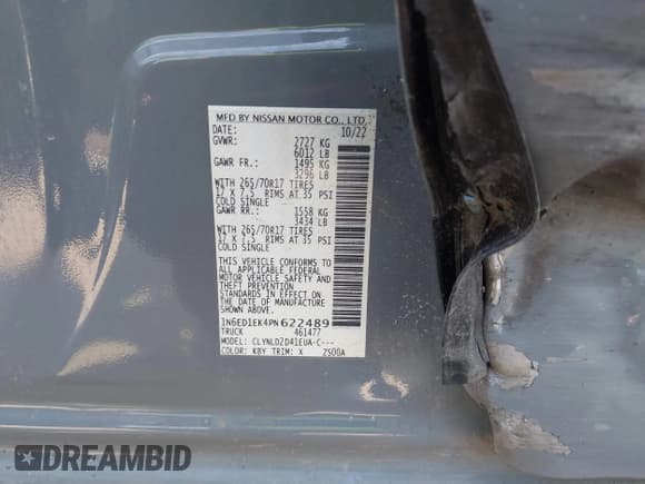 ✅ 2023 Nissan Frontier SV • VIN: 1N6ED1EK4PN622489 • Лот: 42400562. Опубликован ранее на IAAI с пробегом 25 595 миль. Бесплатный доступ к архиву аукционных продаж из США и подробный отчёт об истории автомобиля на DreamBid. Изображение 9.