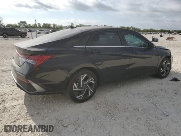 ✅ 2024 Hyundai Elantra SEL • VIN: KMHLS4DG2RU821463 • Lot: 87267265. Listed on Copart with 10,777 mi. Free auction sales archive from the USA and detailed vehicle history report at DreamBid. Image 3.