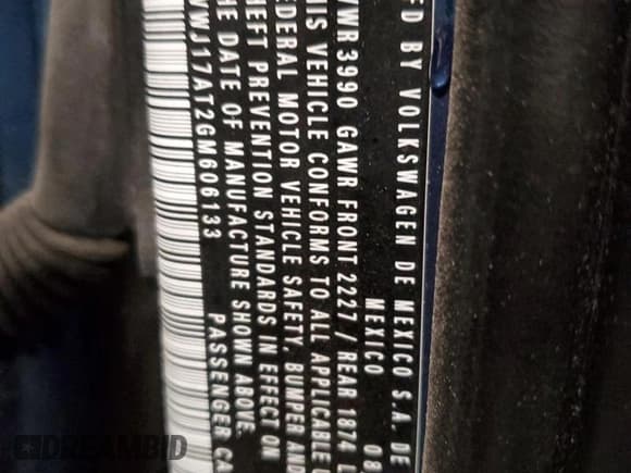 ✅ 2016 Volkswagen Beetle SE • VIN: 3VWJ17AT2GM606133 • Lot: 91109365. Wystawiony na Copart z przebiegiem 149 848 mil. Bezpłatny archiwum sprzedaży aukcyjnych z USA i szczegółowy raport historii pojazdu na DreamBid. Zdjęcie 12.