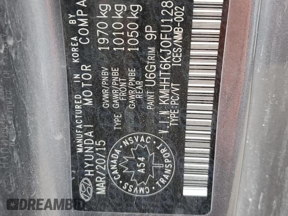 ✅ 2015 Hyundai Genesis Coupe 3.8L Base • VIN: KMHHT6KJ0FU128450 • Lot: 50540655. Wystawiony na Copart z przebiegiem 251 876 mil. Bezpłatny archiwum sprzedaży aukcyjnych z USA i szczegółowy raport historii pojazdu na DreamBid. Zdjęcie 12.