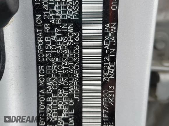 ✅ 2022 Toyota Corolla LE • VIN: JTDEPMAE0N3006163 • Lot: 85512265. Wystawiony na Copart z przebiegiem 93 500 mil. Bezpłatny archiwum sprzedaży aukcyjnych z USA i szczegółowy raport historii pojazdu na DreamBid. Zdjęcie 12.