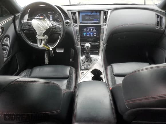 ✅ 2019 Infiniti Q50 Red Sport 400 • VIN: JN1FV7APXKM760662 • Lot: 80225485. Listed on Copart with 73,196 mi. Free auction sales archive from the USA and detailed vehicle history report at DreamBid. Image 8.