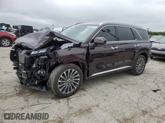 2024 Hyundai Palisade Calligraphy z VIN KM8R7DGE0RU734487, wystawiony jako Copart lot #64662714 z przebiegiem 6 034 mil mil oraz Szkoda całkowita • Salvage title. Historia ofert i sprzedaży dostępna na DreamBid. Obrazek 1.