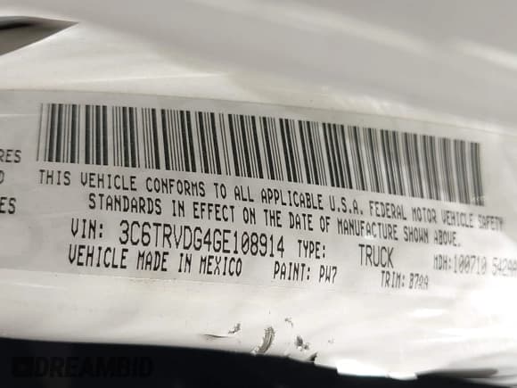 ✅ 2016 Ram ProMaster Cargo • VIN: 3C6TRVDG4GE108914 • Lot: 42961462. Wystawiony na IAAI z przebiegiem 482 550 mil. Bezpłatny archiwum sprzedaży aukcyjnych z USA i szczegółowy raport historii pojazdu na DreamBid. Zdjęcie 9.