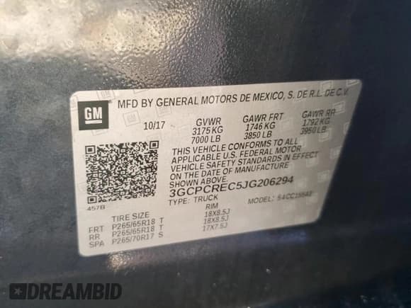 ✅ 2018 Chevrolet Silverado 1500 LT • VIN: 3GCPCREC5JG206294 • Лот: 73841584. Опубликован ранее на Copart с пробегом Не указан. Бесплатный доступ к архиву аукционных продаж из США и подробный отчёт об истории автомобиля на DreamBid. Изображение 13.