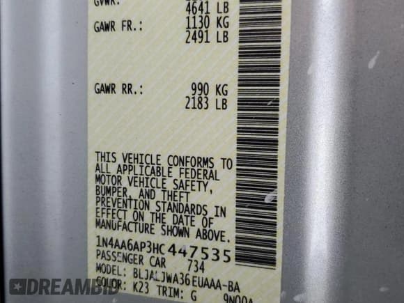 ✅ 2017 Nissan Maxima SL • VIN: 1N4AA6AP3HC447535 • Lot: 89871775. Wystawiony na Copart z przebiegiem 70 787 mil. Bezpłatny archiwum sprzedaży aukcyjnych z USA i szczegółowy raport historii pojazdu na DreamBid. Zdjęcie 12.