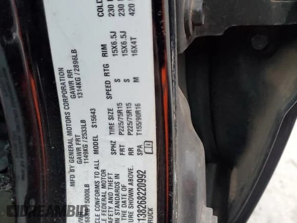 ✅ 2006 GMC Canyon 1SB SLE Z85 • VIN: 1GTCS138268220992 • Lot: 84955914. Wystawiony na Copart z przebiegiem 94 242 mil. Bezpłatny archiwum sprzedaży aukcyjnych z USA i szczegółowy raport historii pojazdu na DreamBid. Zdjęcie 12.