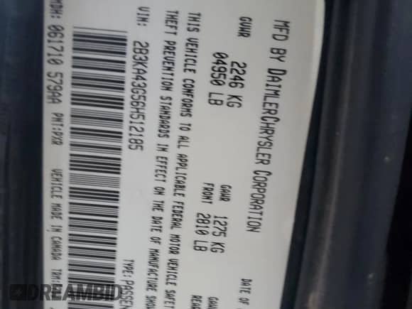 ✅ 2006 Dodge Charger • VIN: 2B3KA43G56H512185 • Лот: 79936714. Размещён на Copart с пробегом 239 819 миль миль. Получите бесплатный доступ к архиву аукционных продаж из США и посмотрите подробный отчёт об истории автомобиля на DreamBid. Изображение 13.