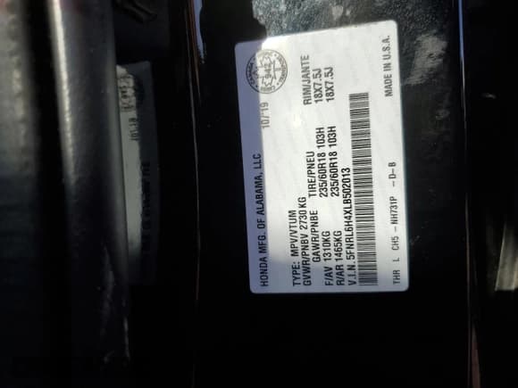 ✅ 2020 Honda Odyssey • VIN: 5FNRL6H4XLB502013 • Lot: 60472595. Listed on Copart with 89,742 mi. Free auction sales archive from the USA and detailed vehicle history report at DreamBid. Image 14.