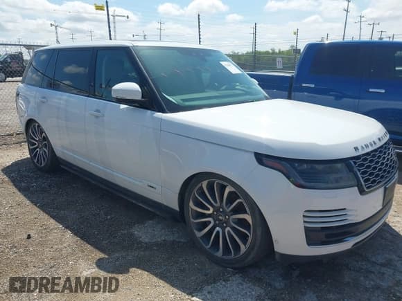 ✅ 2018 Land Rover Range Rover • VIN: SALGS5RE4JA381585 • Лот: 42348777. Опубликован ранее на IAAI с пробегом 76 529 миль. Бесплатный доступ к архиву аукционных продаж из США и подробный отчёт об истории автомобиля на DreamBid. Изображение 1.