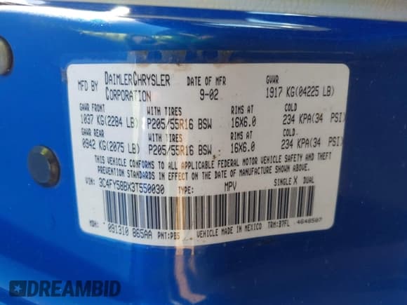 ✅ 2003 Chrysler PT Cruiser Touring • VIN: 3C4FY58BX3T550030 • Lot: 43659927. Wystawiony na IAAI z przebiegiem 164 874 mil. Bezpłatny archiwum sprzedaży aukcyjnych z USA i szczegółowy raport historii pojazdu na DreamBid. Zdjęcie 9.