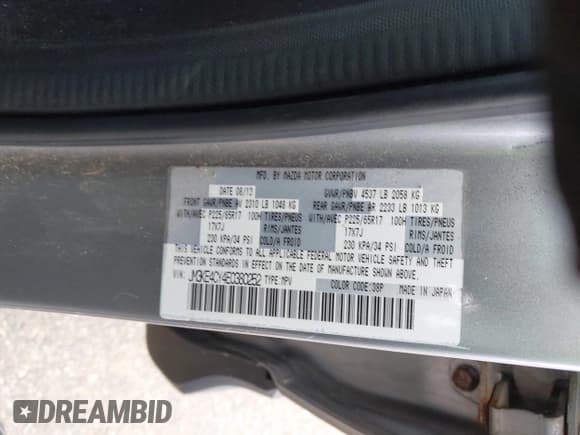 ✅ 2014 Mazda CX-5 Touring • VIN: JM3KE4CY4E0380252 • Lot: 43510717. Wystawiony na IAAI z przebiegiem 207 051 mil. Bezpłatny archiwum sprzedaży aukcyjnych z USA i szczegółowy raport historii pojazdu na DreamBid. Zdjęcie 9.