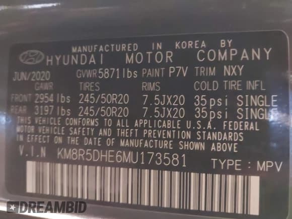 ✅ 2021 Hyundai Palisade Limited • VIN: KM8R5DHE6MU173581 • Лот: 41322390. Опубликован ранее на IAAI с пробегом 64 173 миль. Бесплатный доступ к архиву аукционных продаж из США и подробный отчёт об истории автомобиля на DreamBid. Изображение 9.